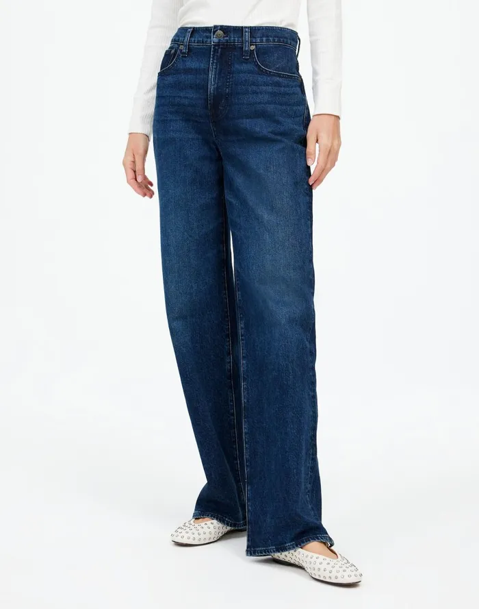 Women Jeans Madewell The Perfect Vintage WideLeg Jean Nighthawk Wash
