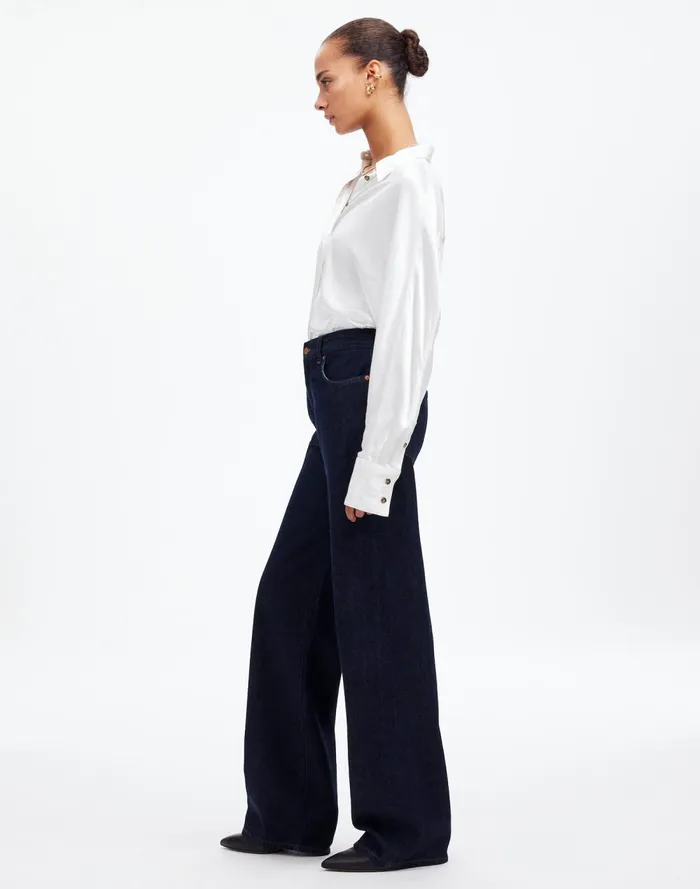 Women Jeans Madewell The Perfect Vintage WideLeg Jean Softdrape Denim Edition Rinse Wash
