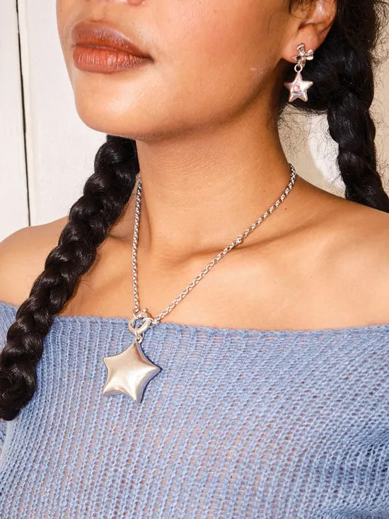 Women Jewelry Lisa Says Gah Bellatrix Pink Star Earrings Silver