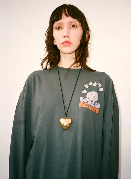 Women Jewelry Lisa Says Gah Puffy Heart Necklace Gold Black