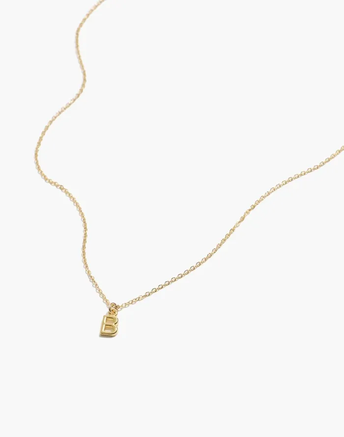 Women Jewelry Madewell Katie Dean Jewelry Initial Necklace Letter B