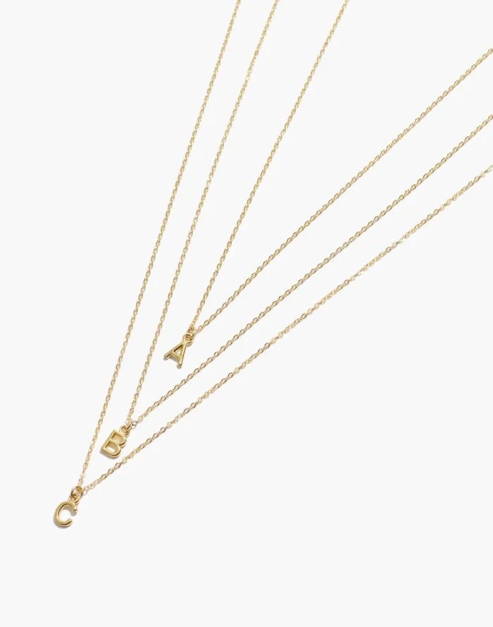 Women Jewelry Madewell Katie Dean Jewelry Initial Necklace Letter B