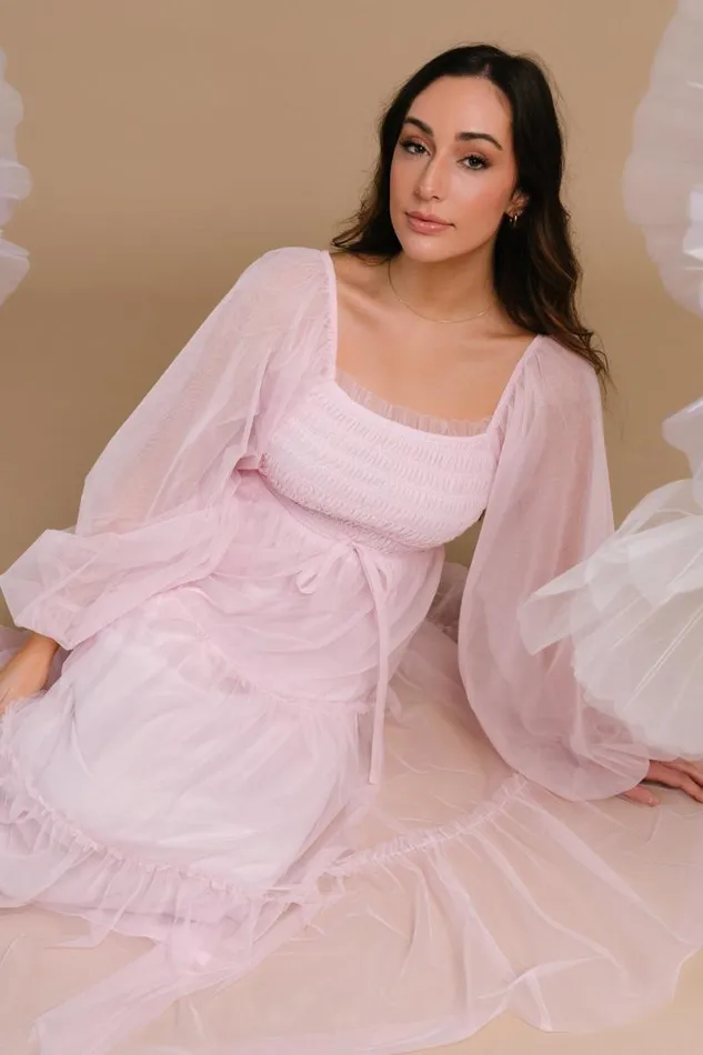 Women Katrina Tulle Maxi Dress Light Rose Baltic Born Maxi Dresses Women Katrina Tulle Maxi Dress Light Rose Baltic Born Maxi Dresses