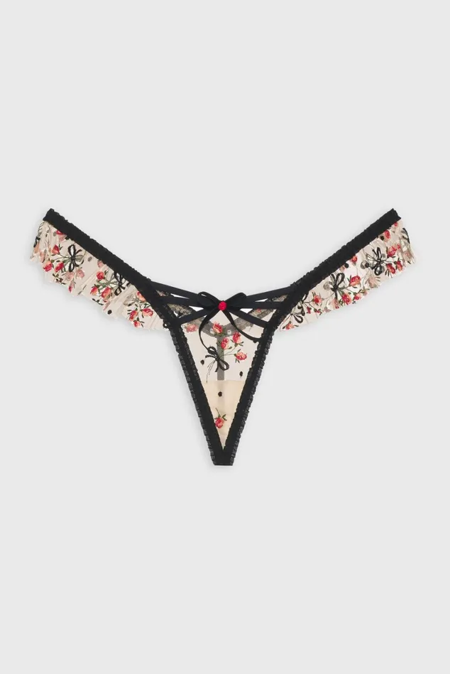 Women Kendra Thong Panty Black For Love and Lemons Lingerie