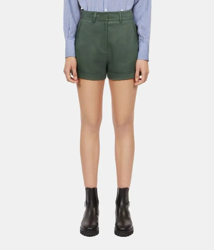 Women Khaki Suit Shorts THE KOOPLES Skirts and Shorts