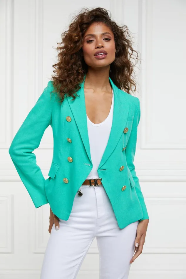 Women Knightsbridge Blazer Jade Linen Holland Cooper Tailoring
