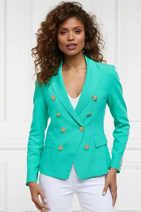 Women Knightsbridge Blazer Jade Linen Holland Cooper Tailoring