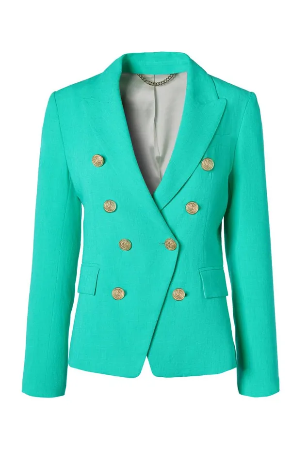 Women Knightsbridge Blazer Jade Linen Holland Cooper Tailoring