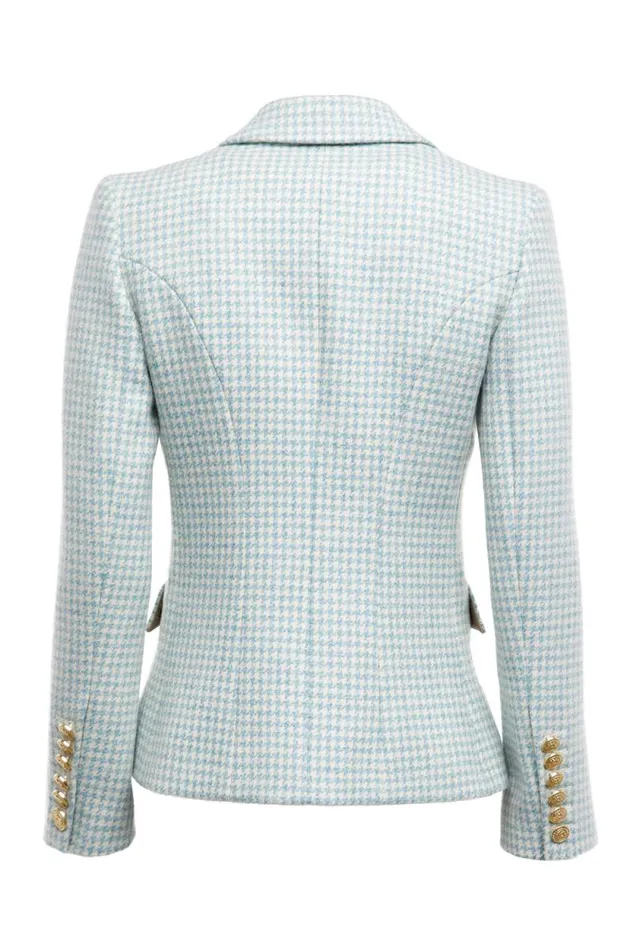 Women Knightsbridge Blazer Teal Houndstooth Holland Cooper Blazers