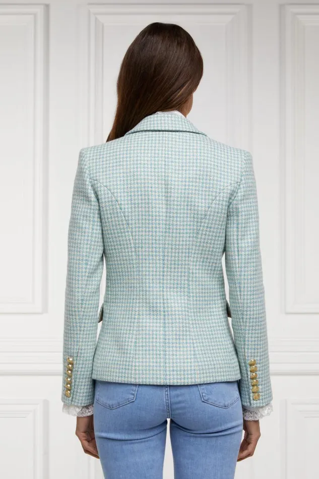 Women Knightsbridge Blazer Teal Houndstooth Holland Cooper Blazers