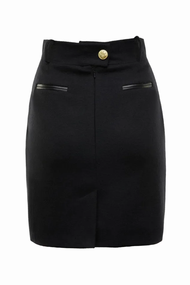 Women Knightsbridge Skirt Soft Black Holland Cooper Tailoring