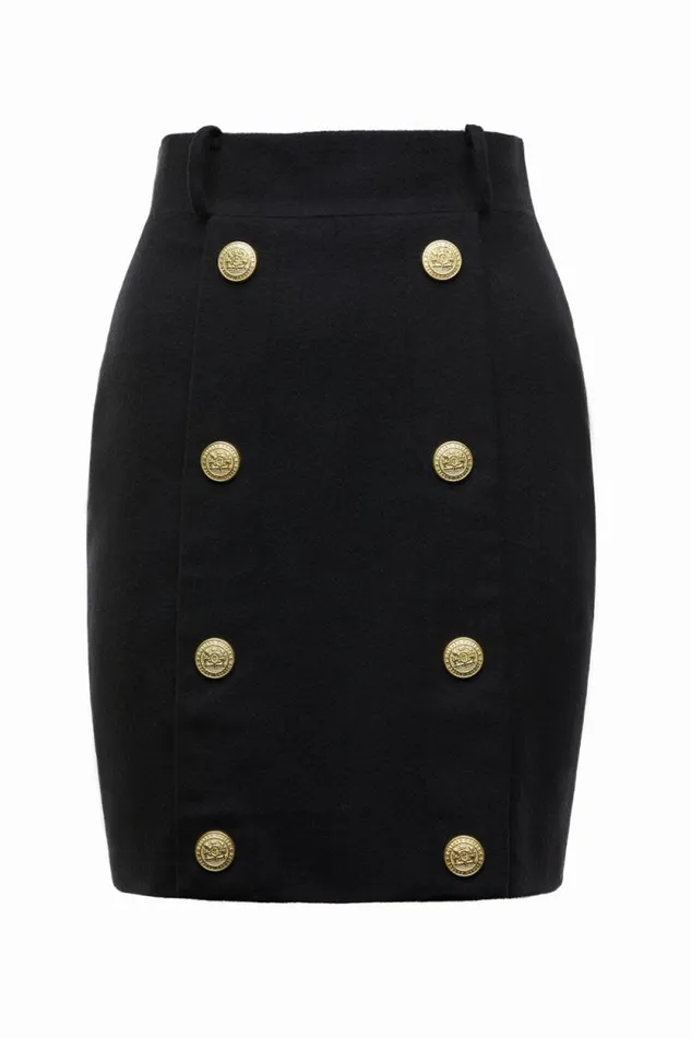 Women Knightsbridge Skirt Soft Black Holland Cooper Tailoring