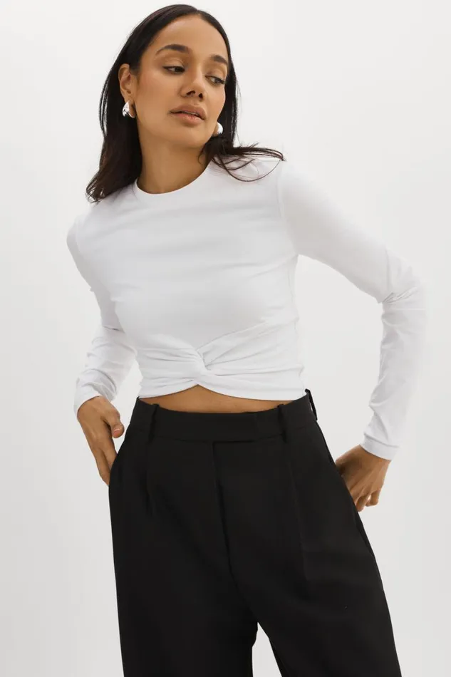 Women KSENIA Twist Top White LAMARQUE Tops