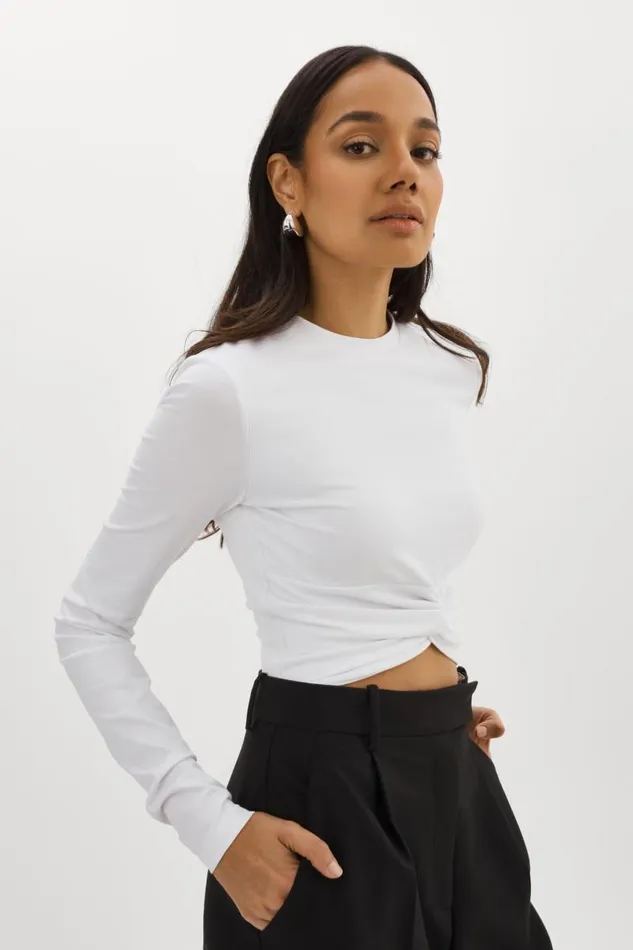 Women KSENIA Twist Top White LAMARQUE Tops