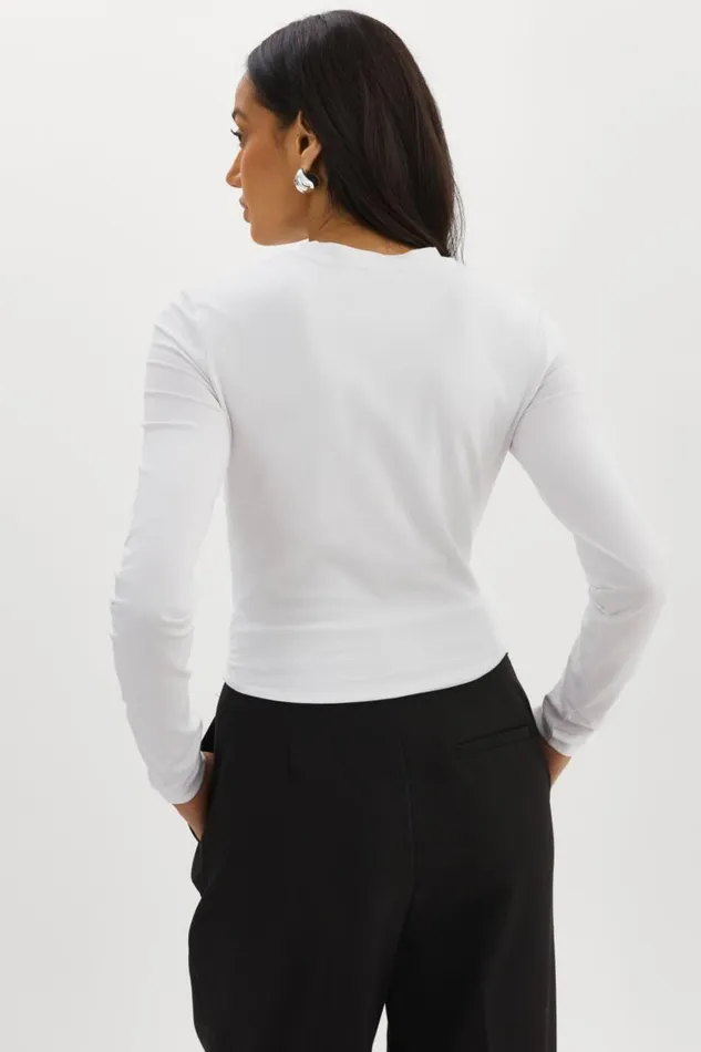 Women KSENIA Twist Top White LAMARQUE Tops