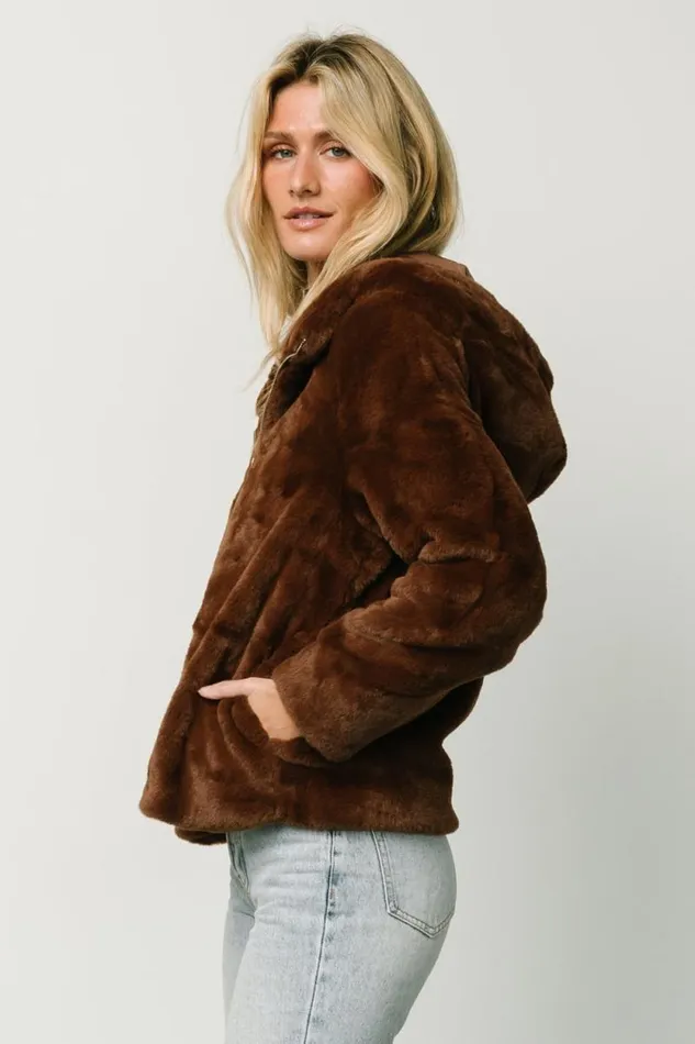 Women Leeds Faux Fur Jacket Brown Baltic Born Outerwear Women Leeds Faux Fur Jacket Brown Baltic Born Outerwear