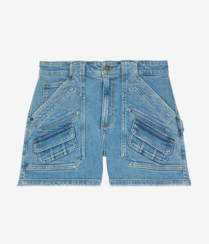 Women Light Blue Denim Shorts THE KOOPLES Skirts and Shorts