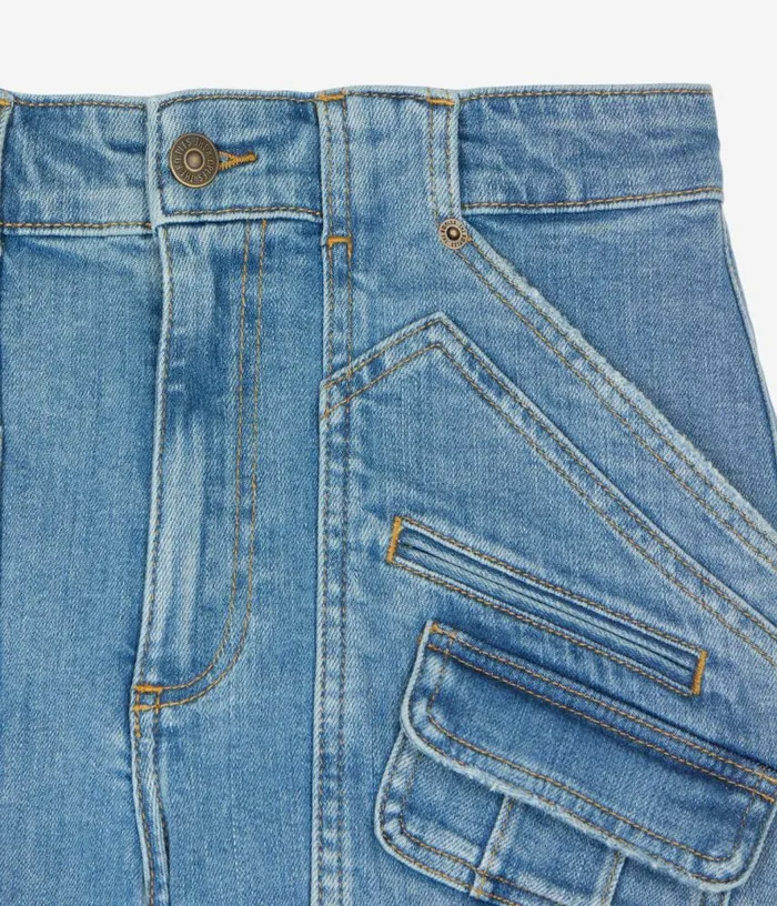 Women Light Blue Denim Shorts THE KOOPLES Skirts and Shorts