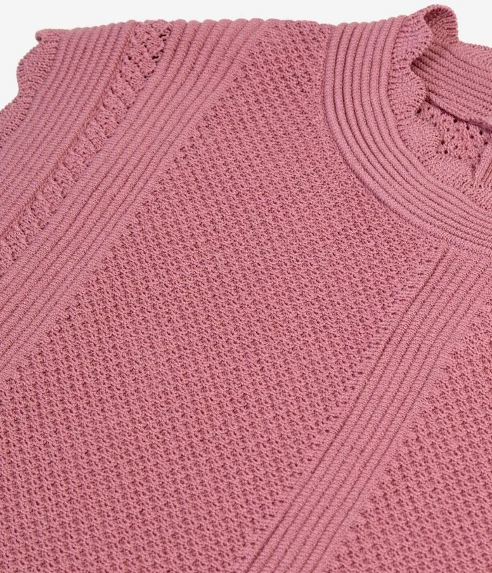 Women Lilac Openwork Knit Top THE KOOPLES Blouses and Shirts