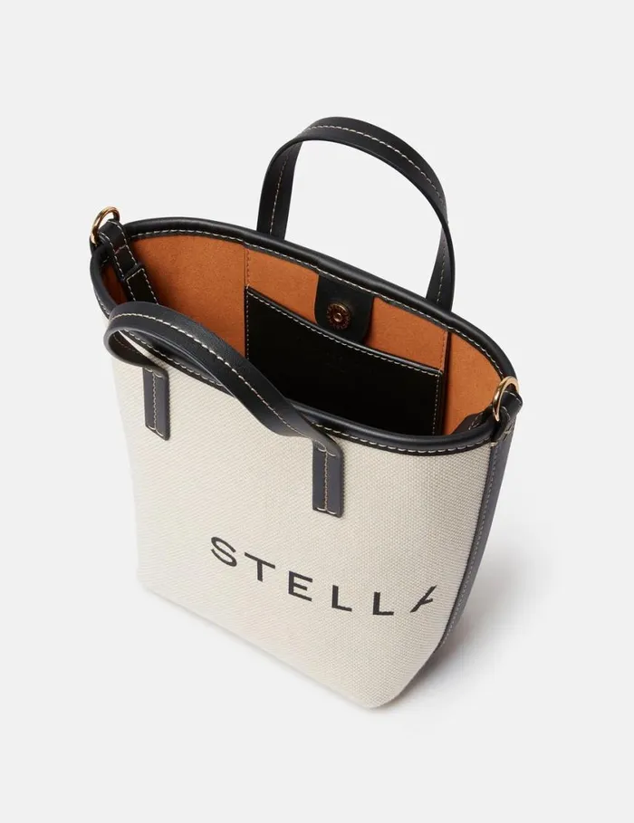 Women Logo Canvas Crossbody Tote Bag Ecru Cream Stella McCartney TopHandle Bags Women Logo Canvas Crossbody Tote Bag Ecru Cream Stella McCartney TopHandle Bags