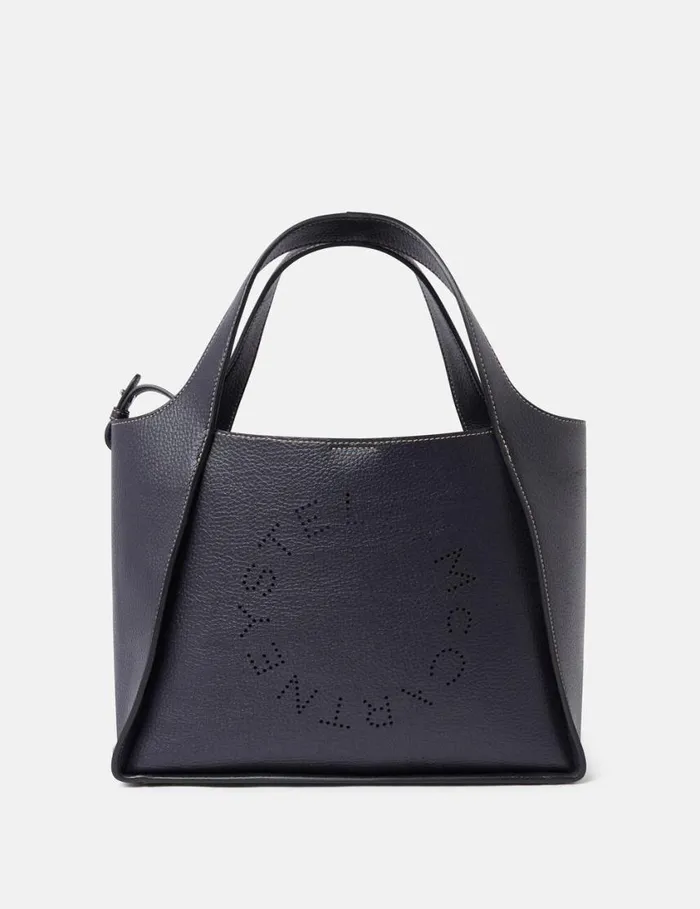 Women Logo Grainy Alter Mat Crossbody Bag Indigo Moon Stella McCartney TopHandle Bags