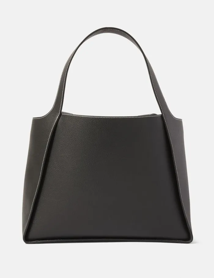 Women Logo Grainy Alter Mat Tote Bag Black Stella McCartney TopHandle Bags Women Logo Grainy Alter Mat Tote Bag Black Stella McCartney TopHandle Bags
