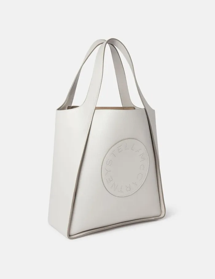 Women Logo Tote Bag Fog Grey Stella McCartney Logo Bag Women Logo Tote Bag Fog Grey Stella McCartney Logo Bag