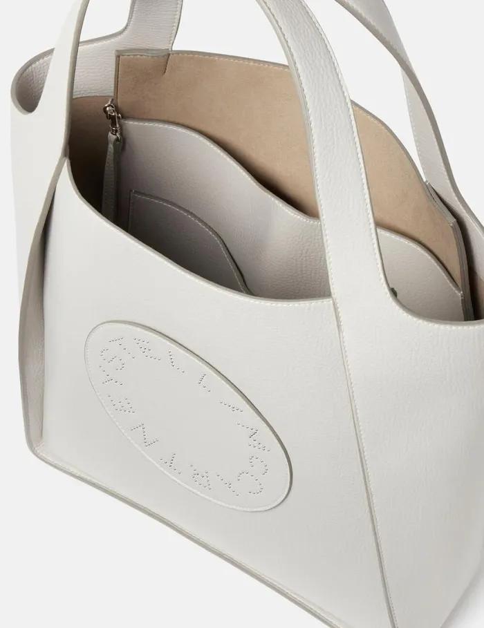 Women Logo Tote Bag Fog Grey Stella McCartney Logo Bag Women Logo Tote Bag Fog Grey Stella McCartney Logo Bag