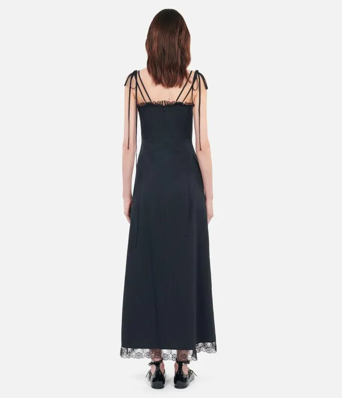 Women Long Black Dress With Lace THE KOOPLES Dresses and Jumpsuits