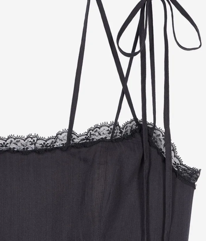Women Long Black Dress With Lace THE KOOPLES Dresses and Jumpsuits