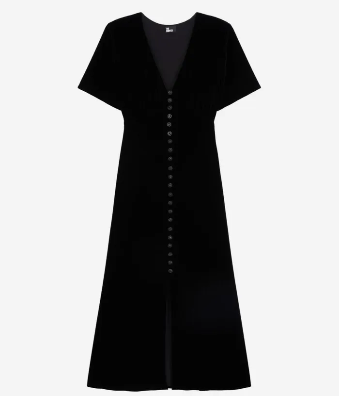Women Long Black Velvet Dress THE KOOPLES Dresses and Jumpsuits
