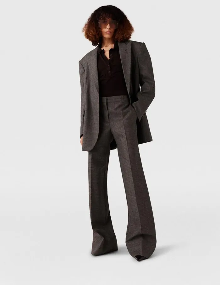 Women LowRise Bootcut Pants Charcoal Grey Stella McCartney Tailoring Women LowRise Bootcut Pants Charcoal Grey Stella McCartney Tailoring