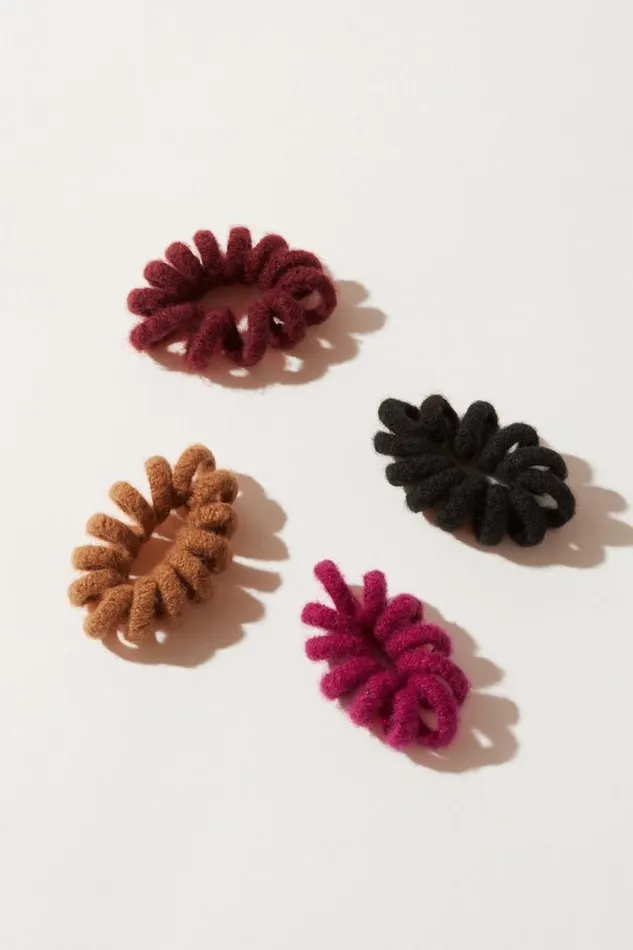 Women Lucky Brand Hair Accessories Cozy Coil Scrunchie Set Multi