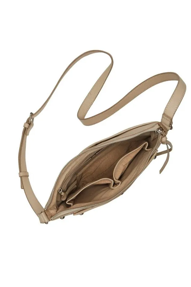 Women Lucky Brand Handbags Kyla Studded Crossbody Bag Light Grey