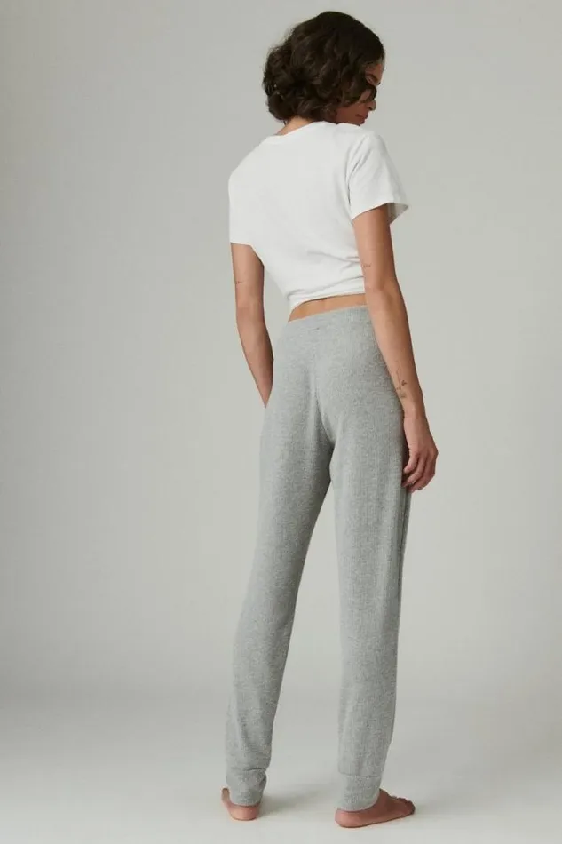 Women Lucky Brand Intimates and Sleepwear Cozy Soft Jogger Sleep Pant Dark Grey