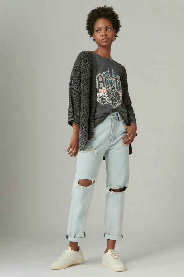 Women Lucky Brand Jeans 90s Loose Crop A List Dest