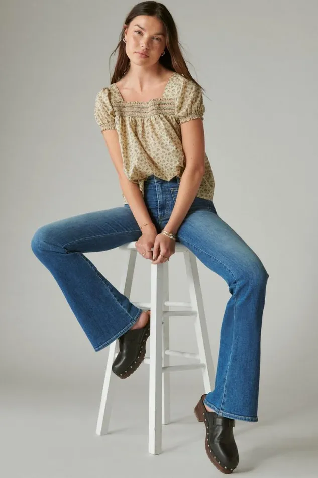 Women Lucky Brand Jeans High Rise Stevie Flare Farrah