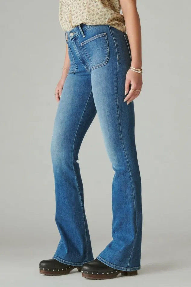 Women Lucky Brand Jeans High Rise Stevie Flare Farrah