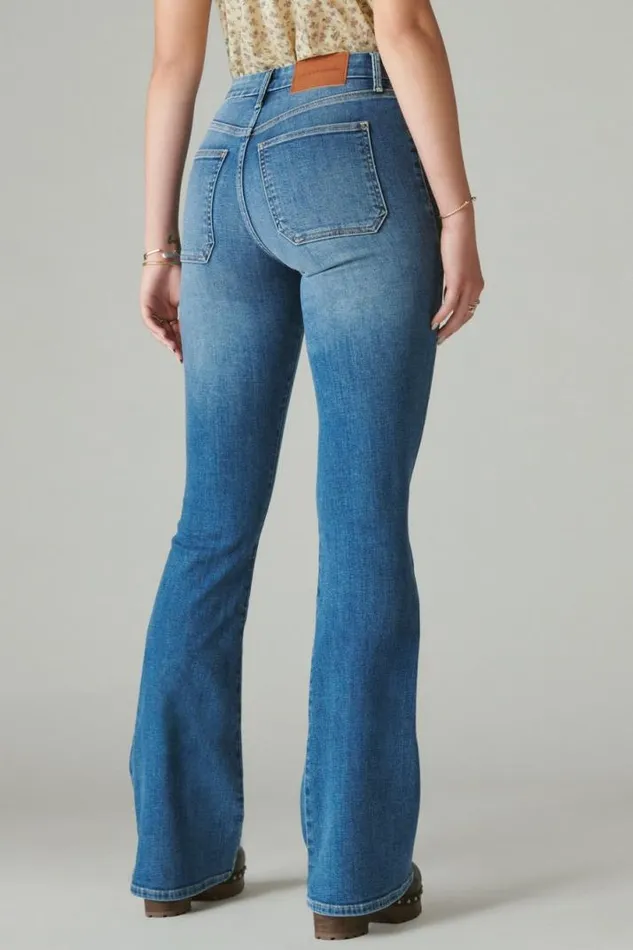 Women Lucky Brand Jeans High Rise Stevie Flare Farrah