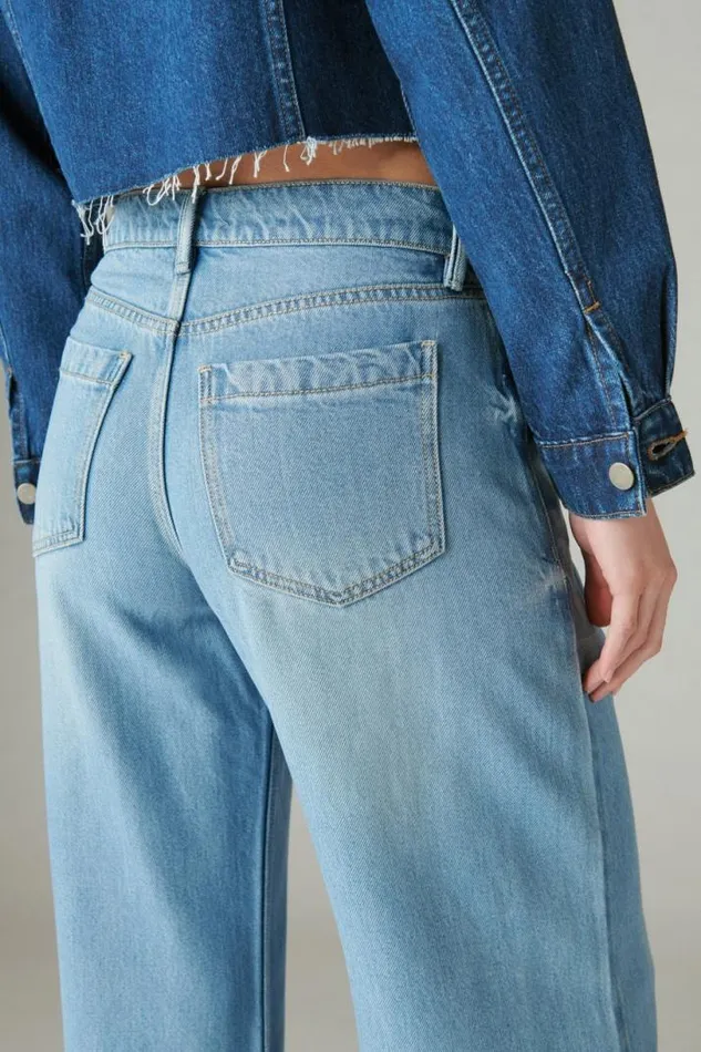 Women Lucky Brand Jeans Liquid Denim Luxe Palazzo River