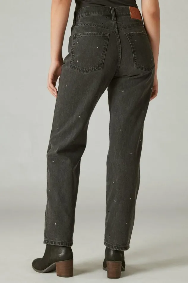 Women Lucky Brand Jeans Lucky Legend Studded High Rise 90s Loose Diamond Hallow
