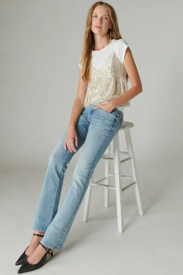 Women Lucky Brand Jeans Sweet Mid Rise Boot Cabana