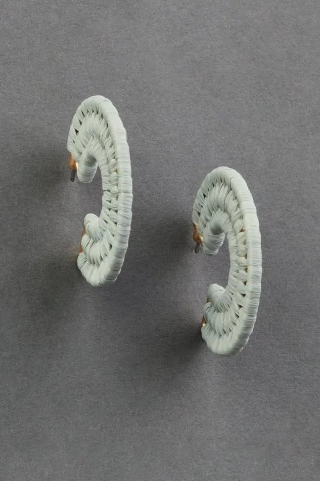 Women Lucky Brand Jewelry Dusty Raffia Hoop Earring Gold