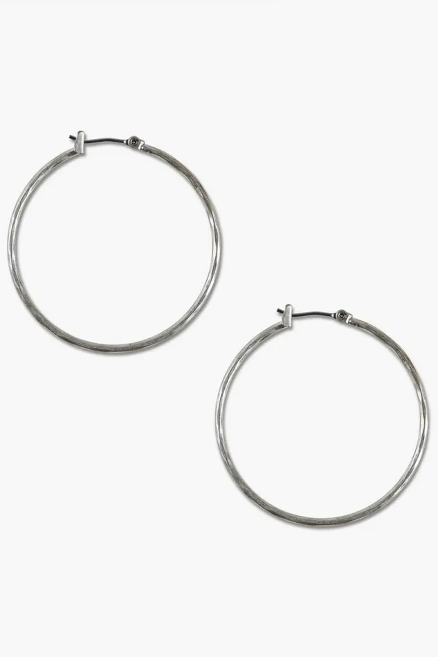 Women Lucky Brand Jewelry Fw 8211 Thin Silver Hoop Silver