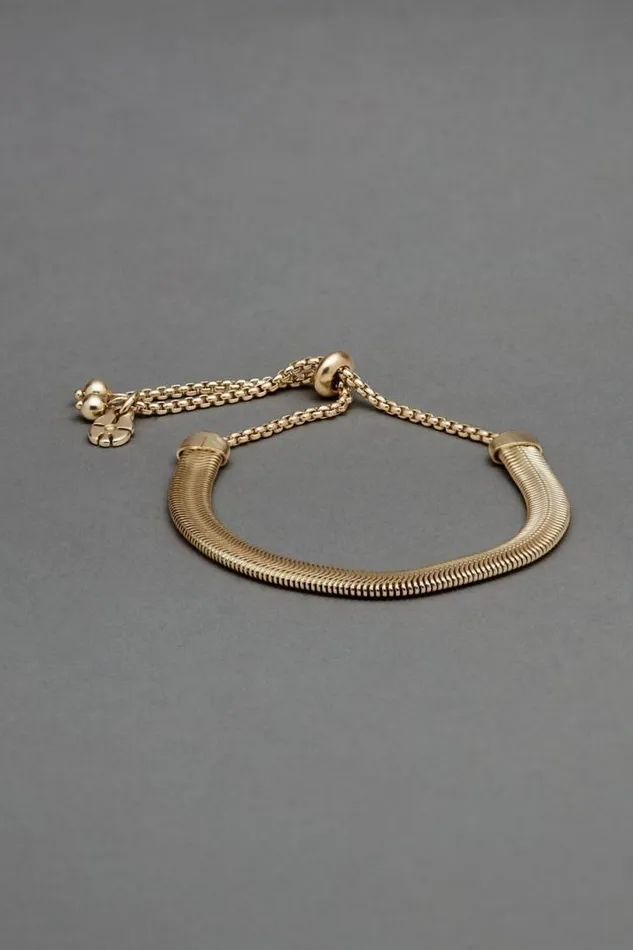 Women Lucky Brand Jewelry Herringbone Bracelet Gold