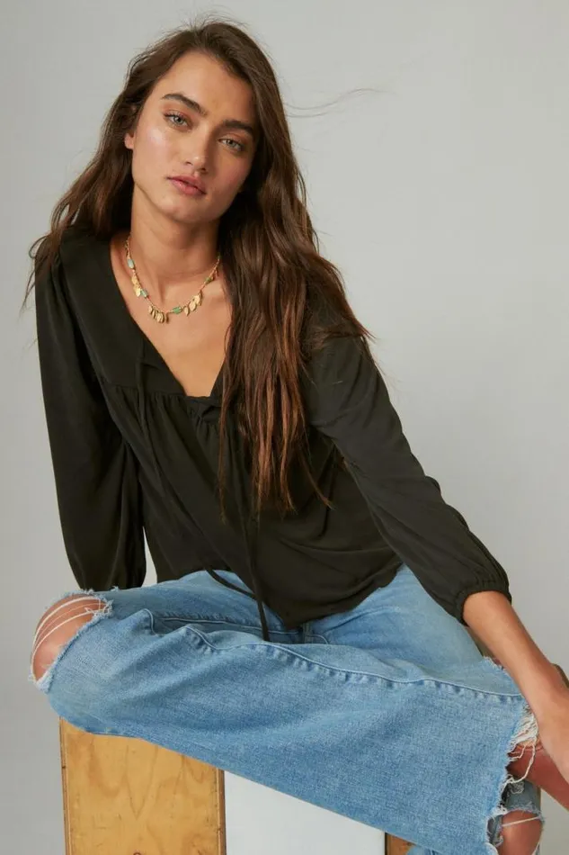 Women Lucky Brand Jewelry Petal And Stone Collar Necklace Gold