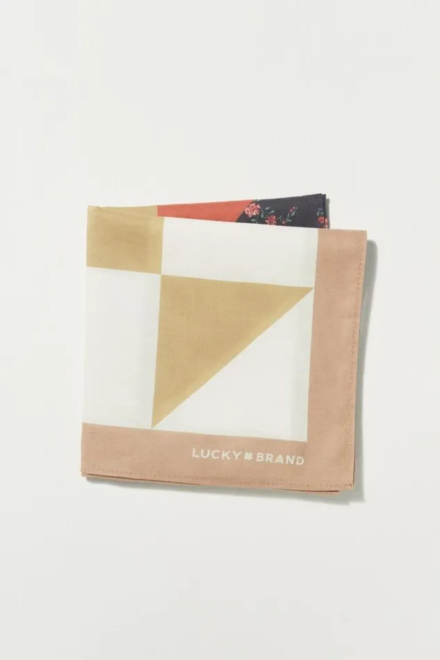 Women Lucky Brand Scarves and Bandanas Quilt Square Bandana Open Overflow