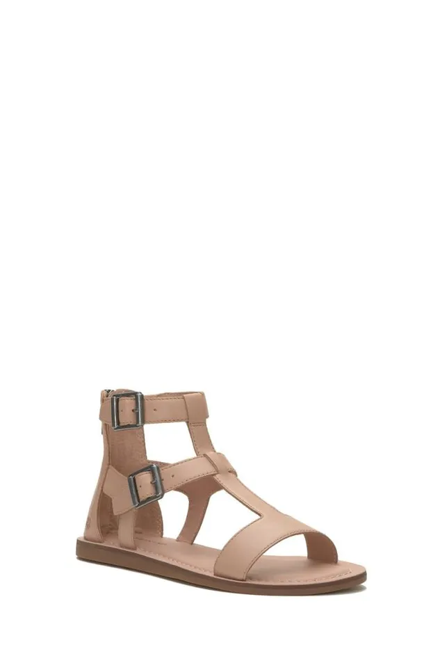 Women Lucky Brand Shoes Brelin Buckle Sandal Open Beigekhaki