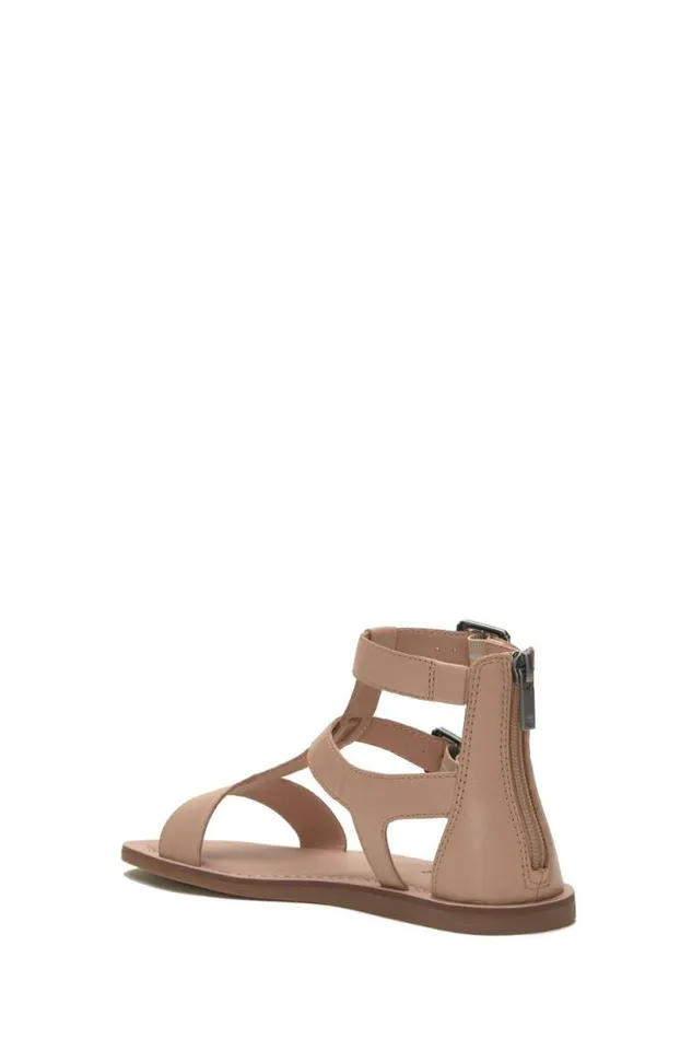 Women Lucky Brand Shoes Brelin Buckle Sandal Open Beigekhaki