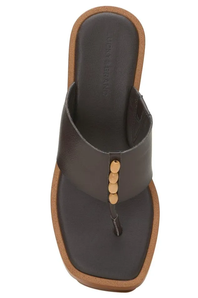 Women Lucky Brand Shoes Mandelina Sandal Heel Light Brown